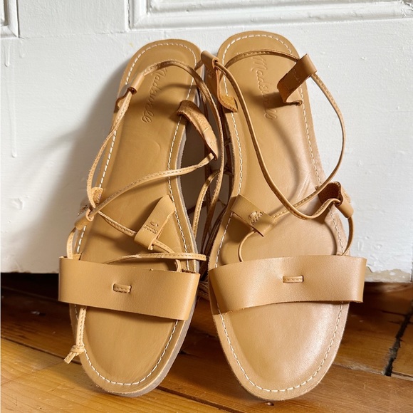 NWOT Madewell The Boardwalk Lace-Up Sandal in Leather. Size 8.5 - Picture 2 of 7